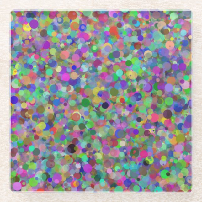 Random Dot Glass Untersetzer (Vorderseite)