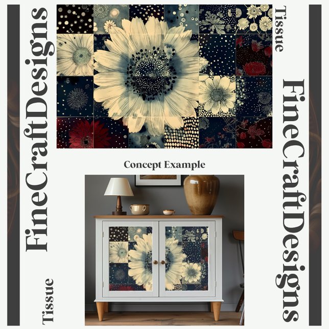 Random Floral Tile Collage Decoupage Right 152 Seidenpapier (Von Creator hochgeladen)