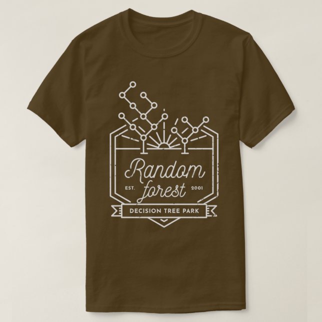 Random forest White lines T-Shirt (Design vorne)