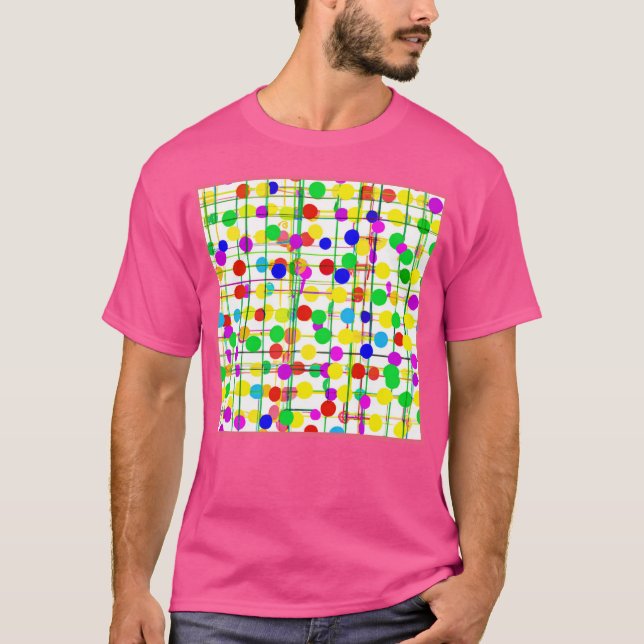 Random Geometric Muster T-Shirt (Vorderseite)