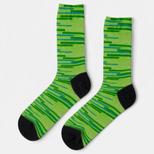 Random gestörte grüne Streifen Crazy Socken