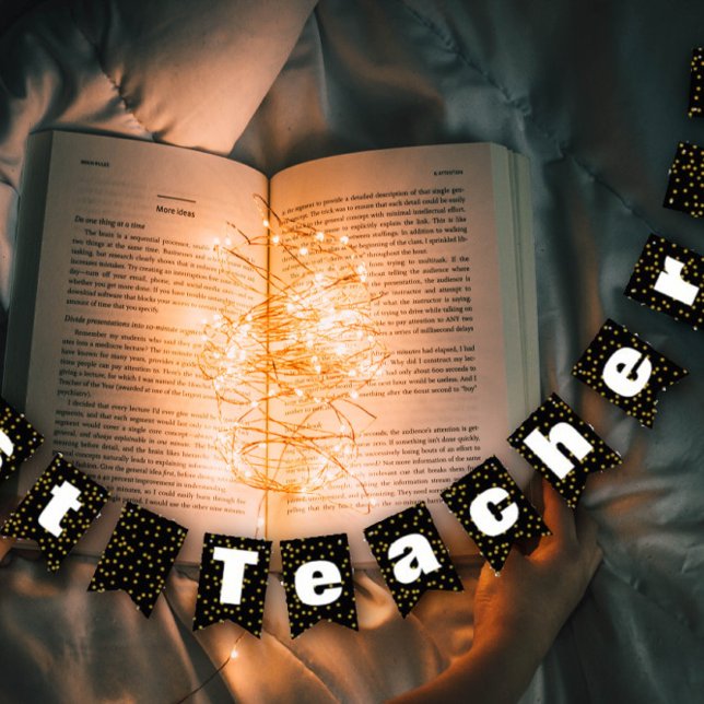 Random Gold Dot Musterer Bester Lehrer Wimpelkette (Von Creator hochgeladen)