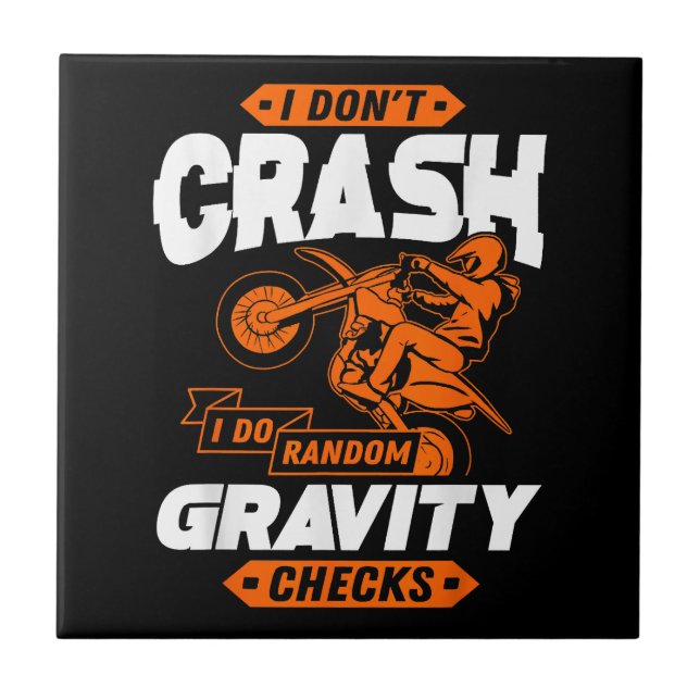 Random Gravity Karos - Motocross & Dirt Bike Fliese (Vorderseite)