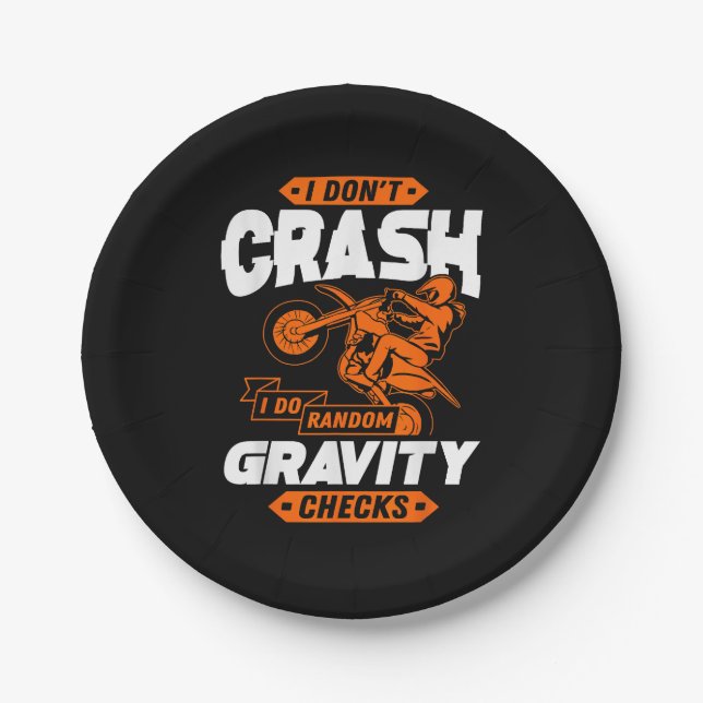Random Gravity Karos - Motocross & Dirt Bike Pappteller (Vorderseite)