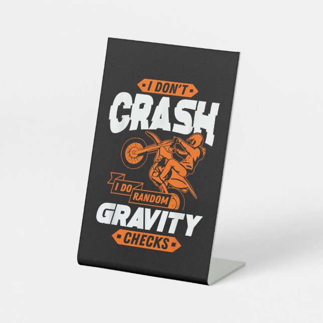 Random Gravity Karos - Motocross & Dirt Bike Sockelschild (Vorderseite)