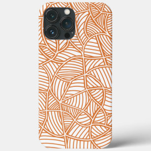 Random Leaf Mosaic Dark Orange Case-Mate iPhone Hülle