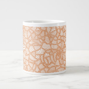 Random Leaf Mosaic Dark Orange Jumbo-Tasse