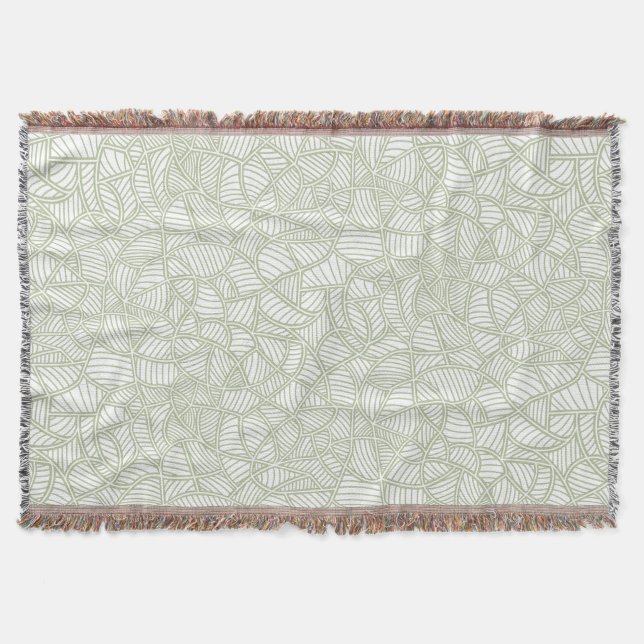 Random Leaf Mosaic Pale Green Decke (Vorderseite)