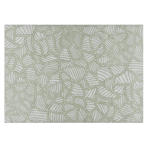 Random Leaf Mosaic Pale Green Schneidebrett