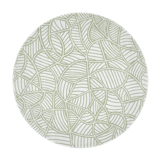 Random Leaf Mosaic Pale Green Schneidebrett (Vorderseite)