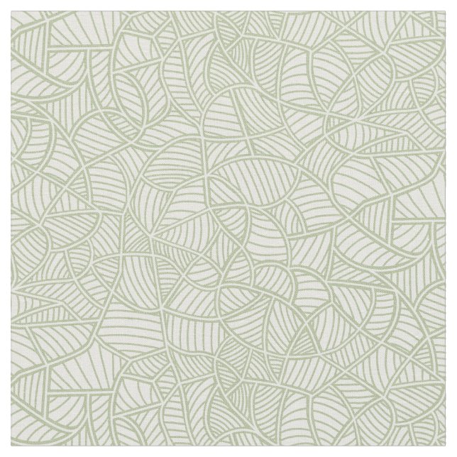 Random Leaf Mosaic Pale Green Stoff (Nahaufnahme)