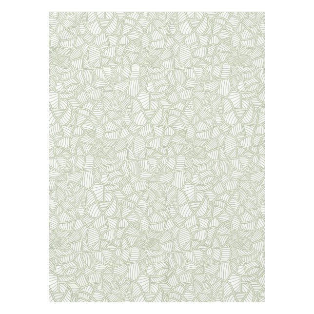 Random Leaf Mosaic Pale Green Tischdecke (Vorderseite)
