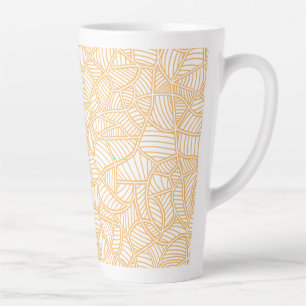 Random Leaf Mosaic Pale Orange Milchtasse