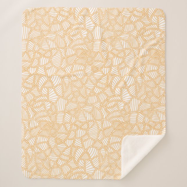 Random Leaf Mosaic Pale Orange Sherpadecke (Vorderseite)