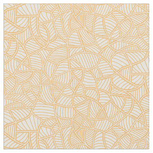 Random Leaf Mosaic Pale Orange Stoff