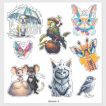 Random lustig Custom-Cut Vinyl Sticker