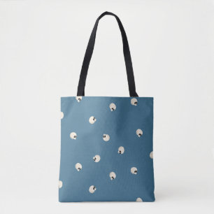 Random Niedlich Kawaii Skull Dots blass blau