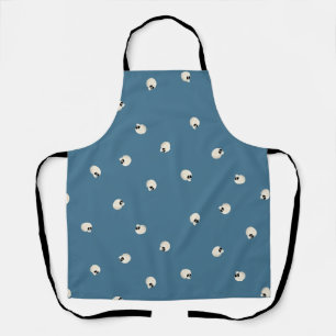 Random Niedlich Kawaii Skull Dots blass blau Schürze