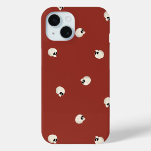 Random Niedlich Kawaii Skull Dots red Case-Mate iPhone Hülle