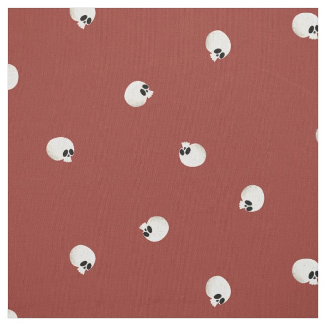 Random Niedlich Kawaii Skull Dots Red Stoff (Muster)