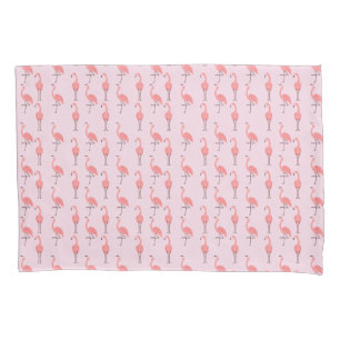 Random Pink Flamingo Bird Muster Kissenbezug