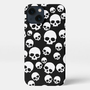 Random Skulls Muster iPhone 13 Hülle