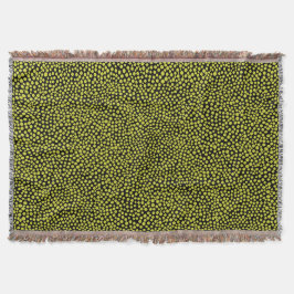 Random Spots - Bananengelb auf schwarz Decke