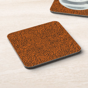Random Spots - Schwarz auf Orange Untersetzer
