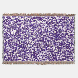 Random Spots - Weiß auf Lila Decke