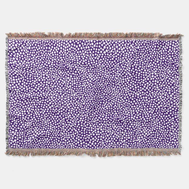 Random Spots - Weiß auf Lila Decke (Vorderseite)