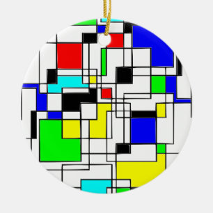 Random Squares hassen Mondrian Keramik Ornament