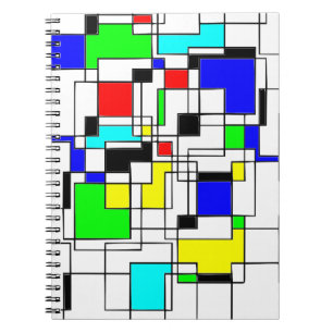 Random Squares hassen Mondrian Notizblock