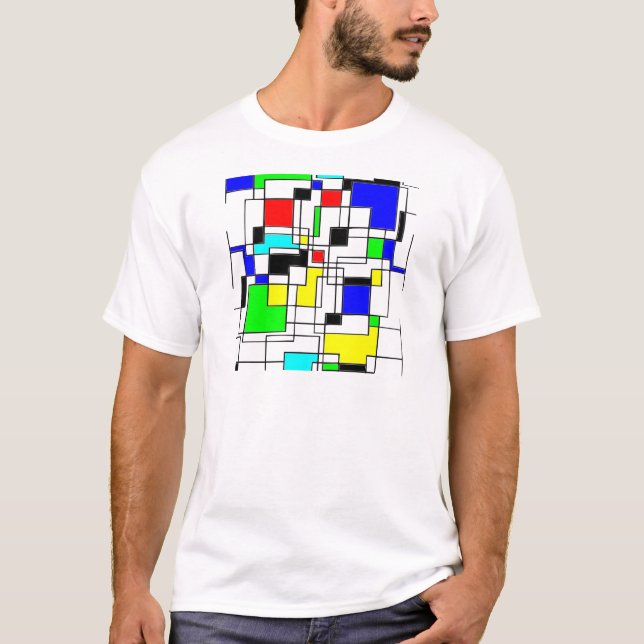 Random Squares hassen Mondrian T-Shirt (Vorderseite)