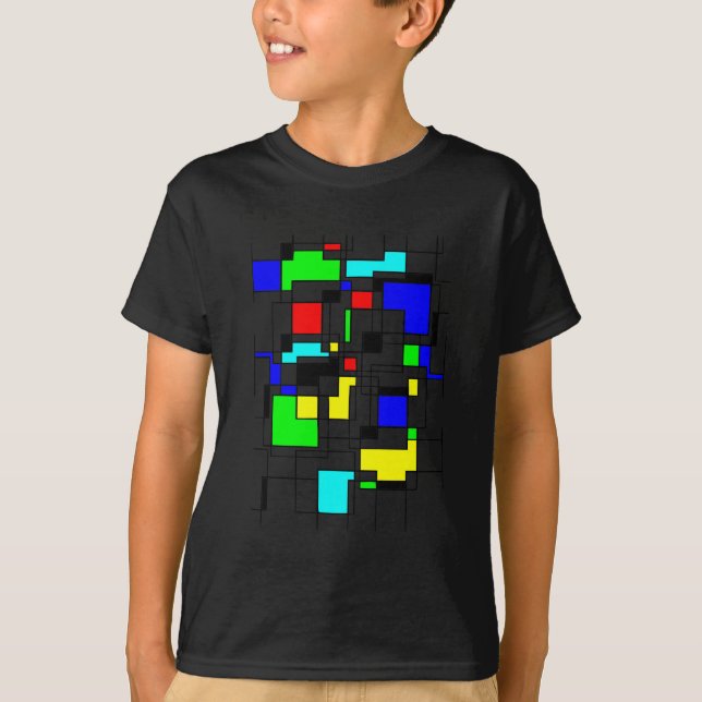 Random Squares hassen Mondrian T-Shirt (Vorderseite)