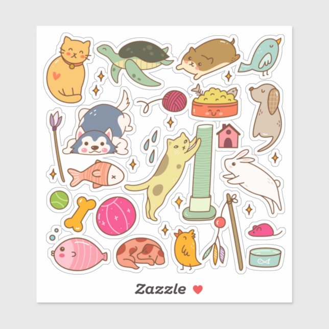 Random Stuff Sticker (Blatt)