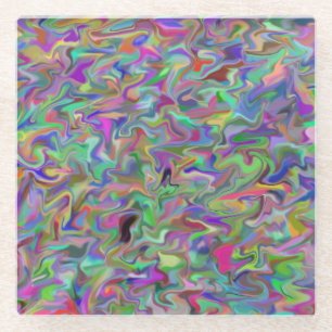 Random Swirl Glass Untersetzer