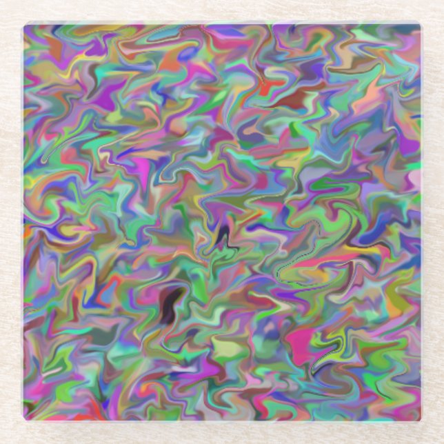 Random Swirl Glass Untersetzer (Vorderseite)
