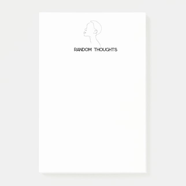 Random Thoughts Postit Notes Post-it Klebezettel (Vorderseite)