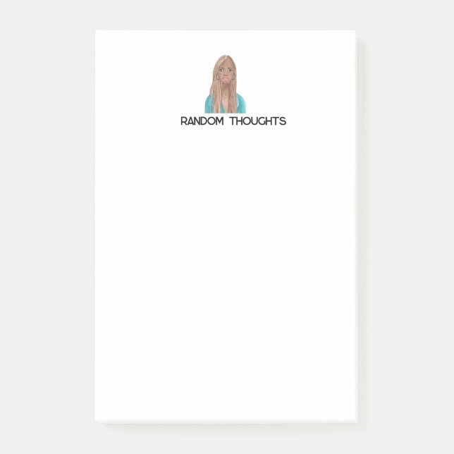 Random Thoughts Postit Notes Post-it Klebezettel (Vorderseite)
