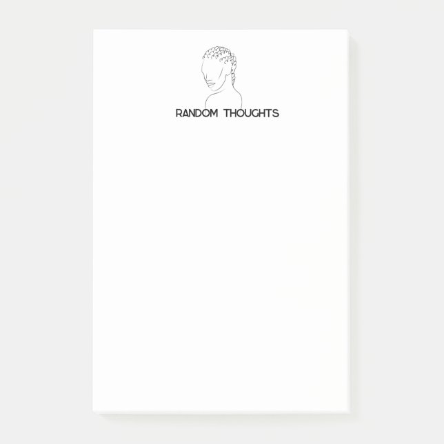 Random Thoughts Postit Notes Post-it Klebezettel (Vorderseite)