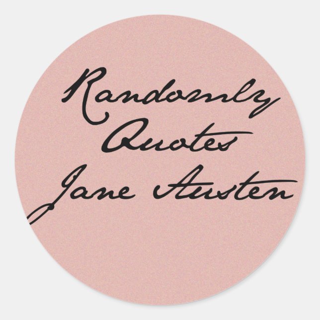 Randomly Quotes Jane Austen Stickers (Vorderseite)