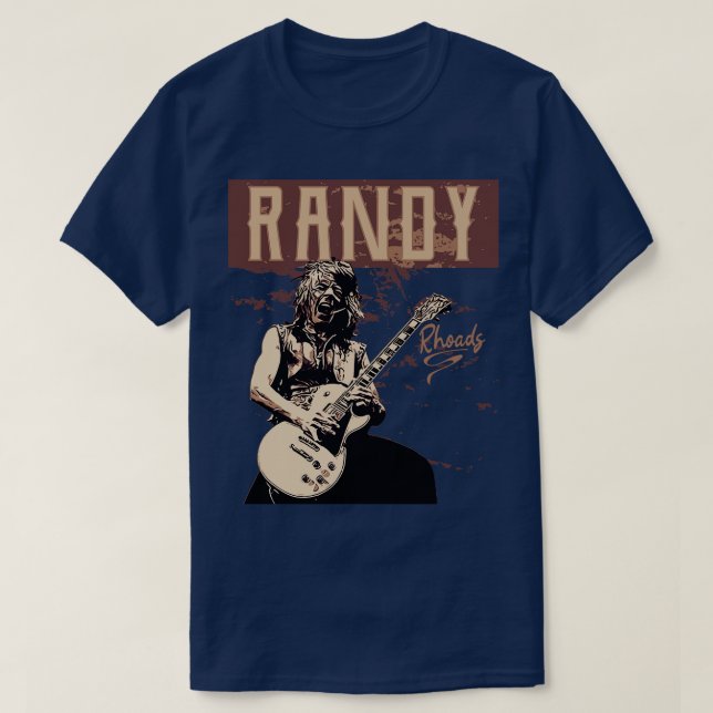 Randy Rhoads Brown Vintag T-Shirt (Design vorne)