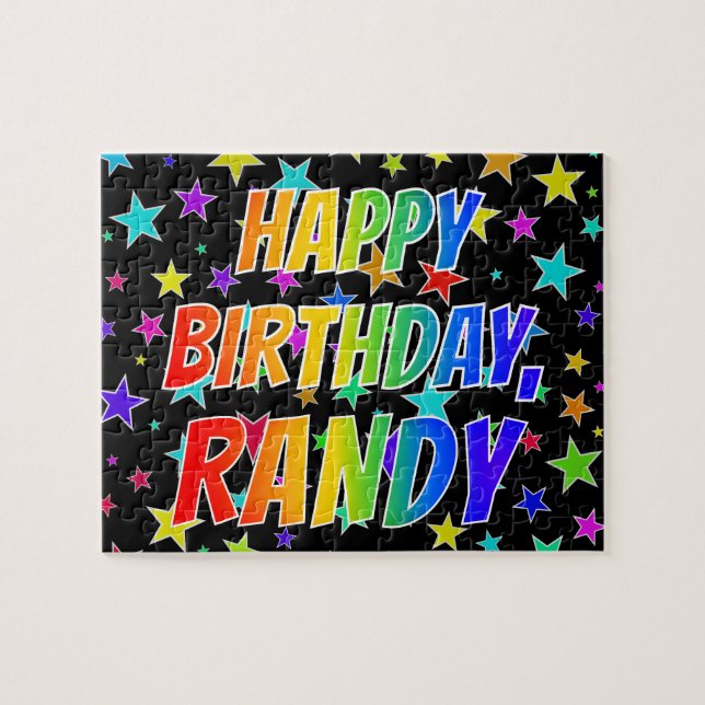 "RANDY" Vorname, Spaß "GLÜCKLICHER GEBURTSTAG" Puzzle (Horizontal)