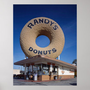 Randy's Donuts California Mitte des Jahrhunderts M Poster