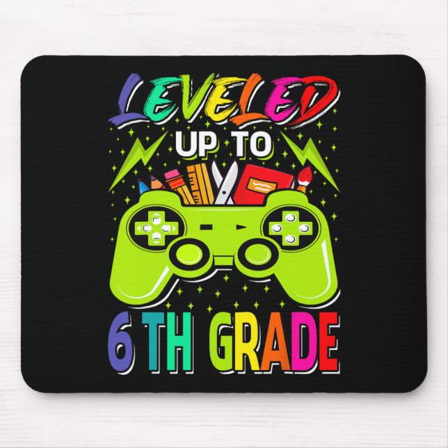 Rang 6 des Gamers zurück in die Schule Mousepad (Vorne)