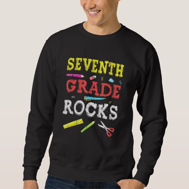 Rang 7: Zurück zum Schullehrer Sweatshirt (Vorderseite)