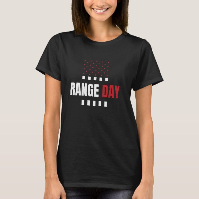 Range Day American Flag Patriotic Shooting Range T-Shirt (Vorderseite)