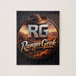 Range geek western style logo jigsaw puzzle