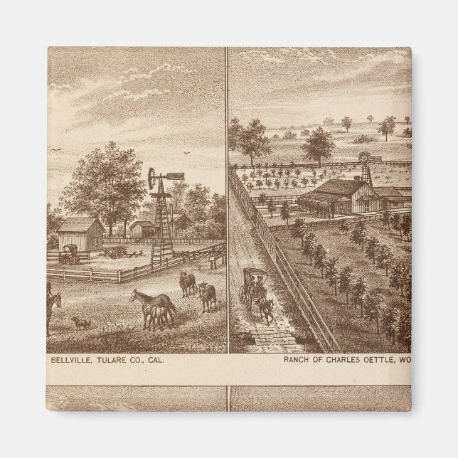 Ränge, Ställe, Tulare Co., Cal Magnet (Vorne)