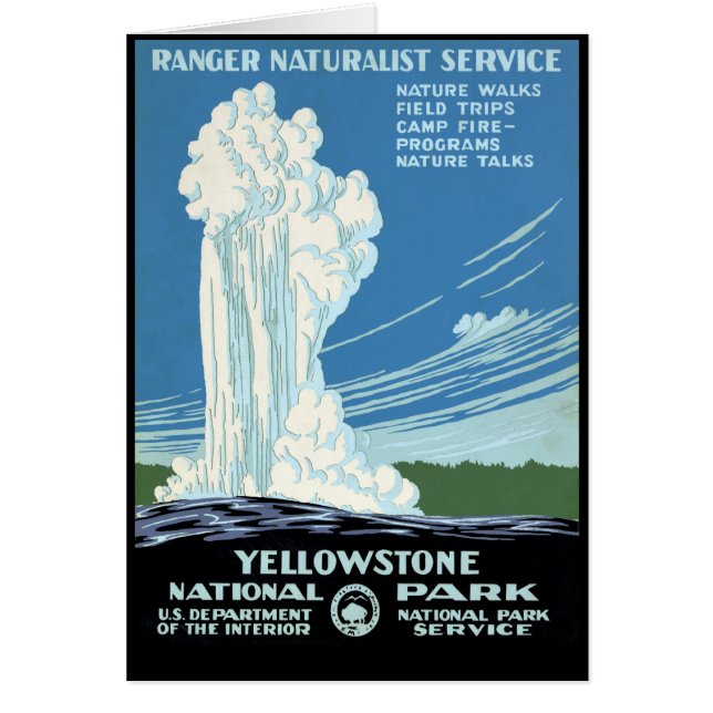 Ranger Naturalist Service Yellowstone Vintag Post (Vorne)
